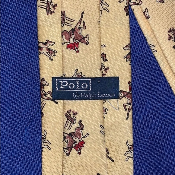 🐴Men’s Horsemen & dogs Polo by Ralph Lauren Tie🐴 - Picture 3 of 3